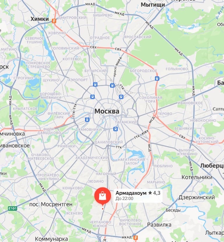 Карта — общий вид